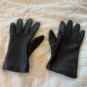 Black Leather Gloves